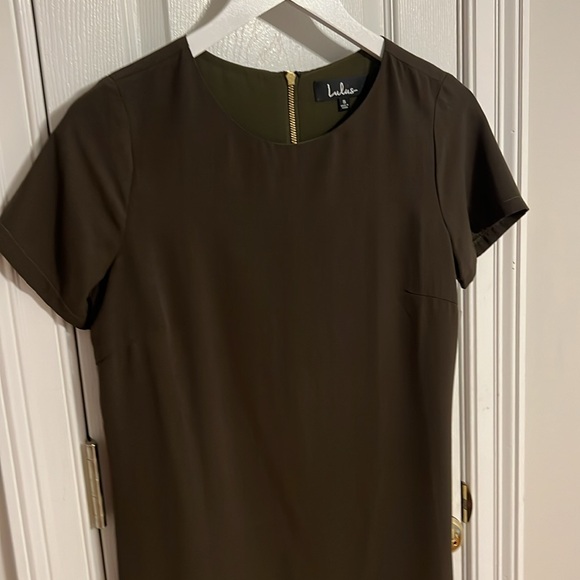 LULUS and Shout Olive Green Shift Dress - Picture 11 of 12